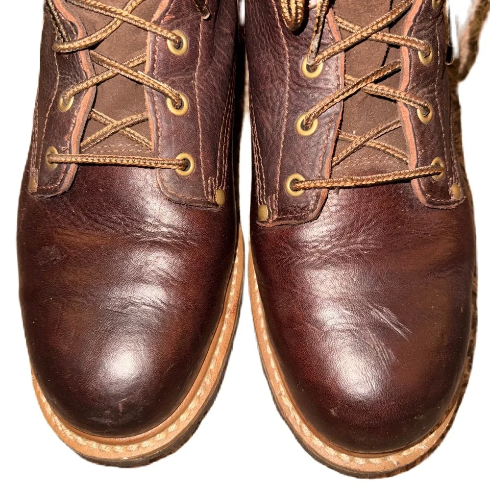 Carolina 12 EE Elm Boots Steel Toe Wide Brown Leather Logger #1821 Work Lineman - Picture 5 of 11